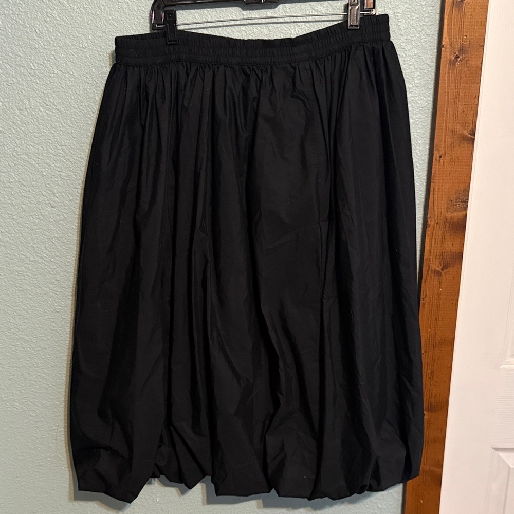 On 34th Black Women's Bubble Skirt - Classic Elastic Waist XL